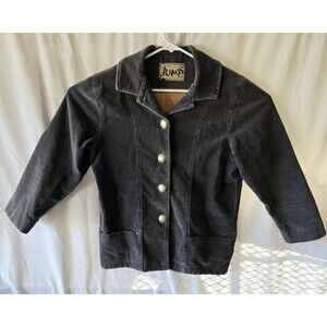 JUMP Blazer Jacket Womens Gray Blazer Jacket Corduroy Feel Size Lg READ DESCRIP